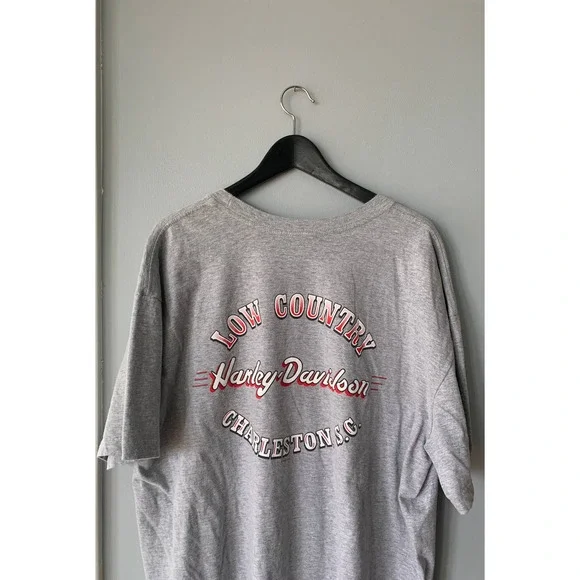 Gray Harley-Davidson Charleston South Carolina Low Country T-shirt Mens XXL 2XL - Picture 4 of 7